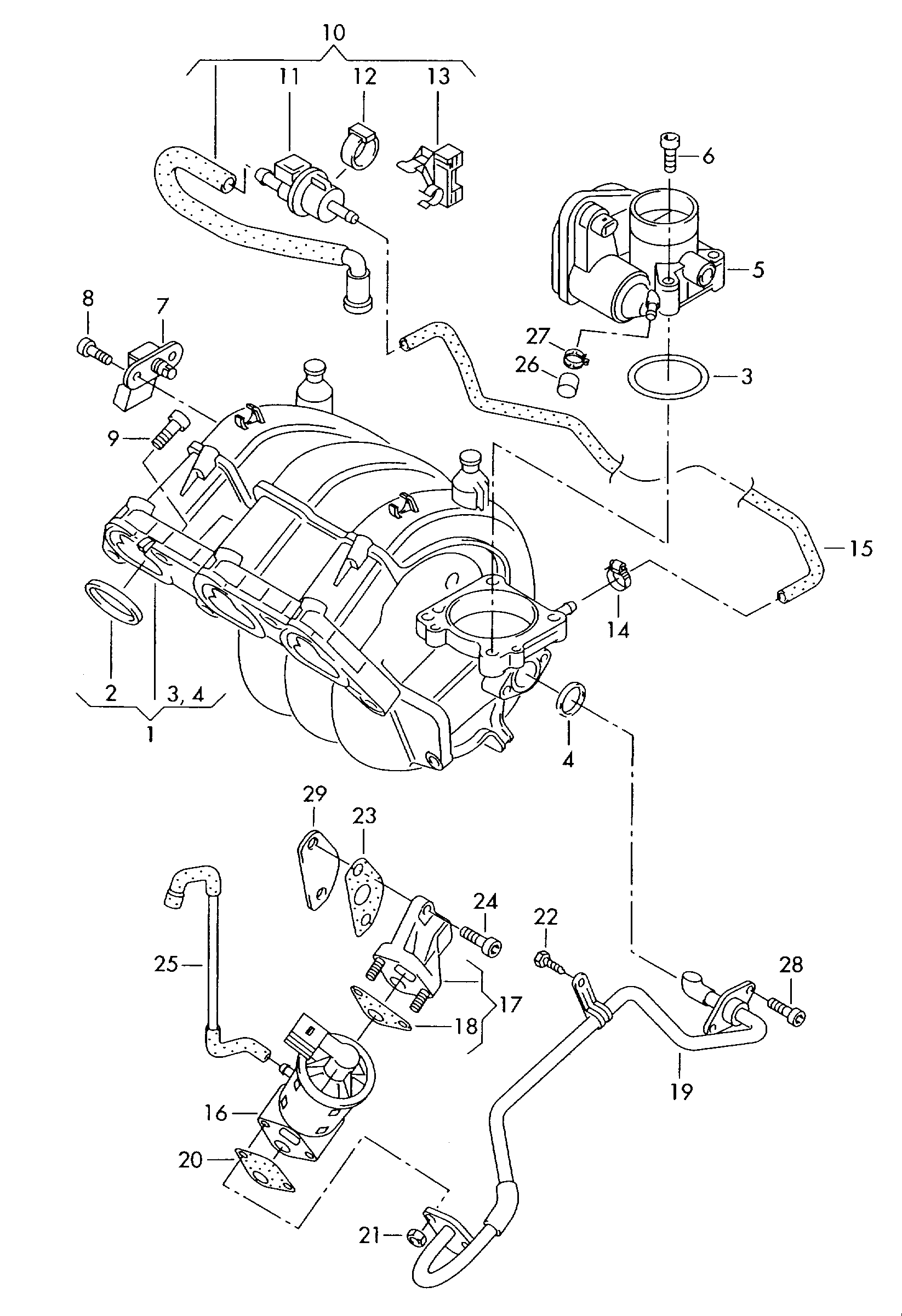 Прокладка впускного коллектора Skoda Roomster (2006-2015)