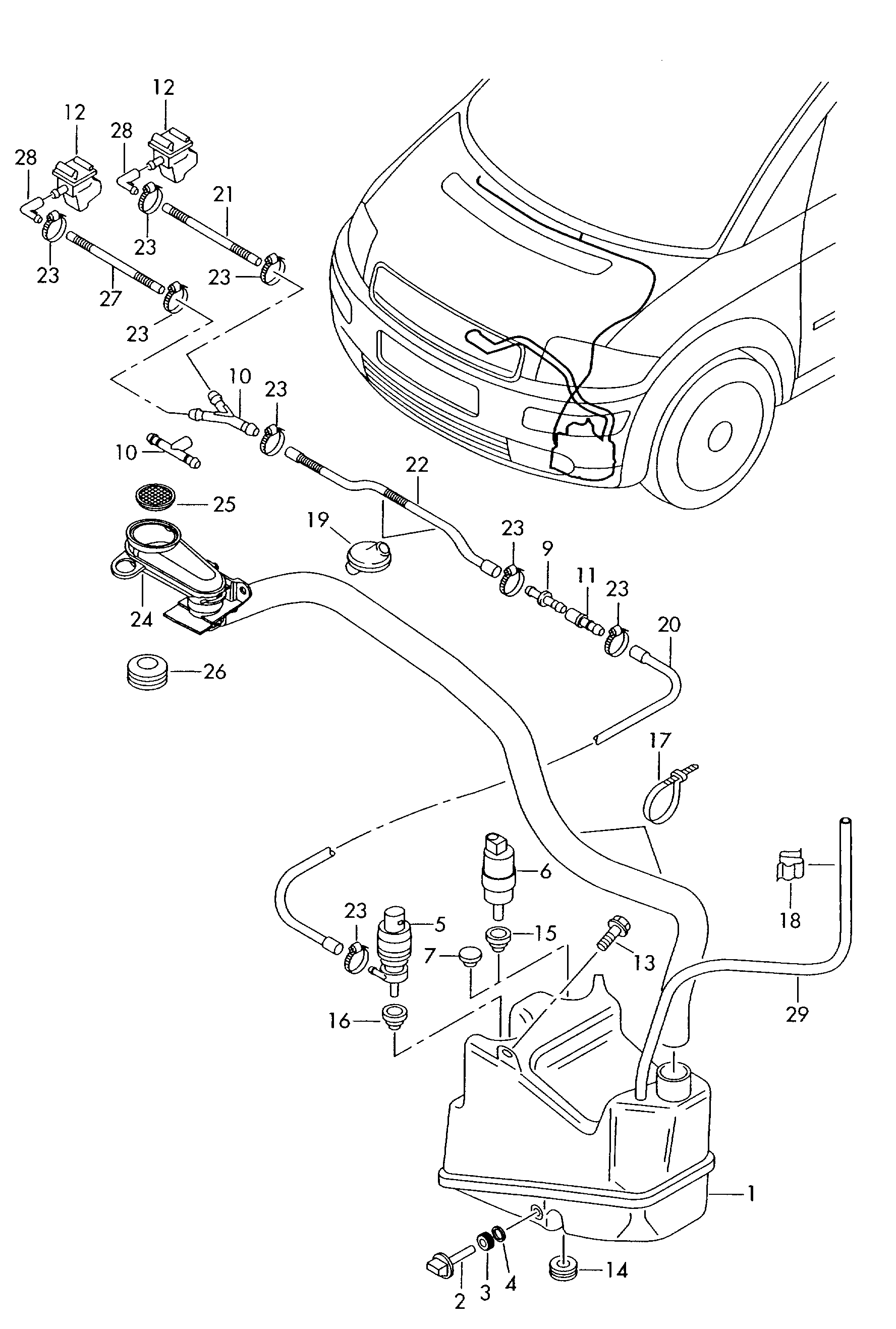 Насос омывателя Audi A4 B8 (2007-2015)