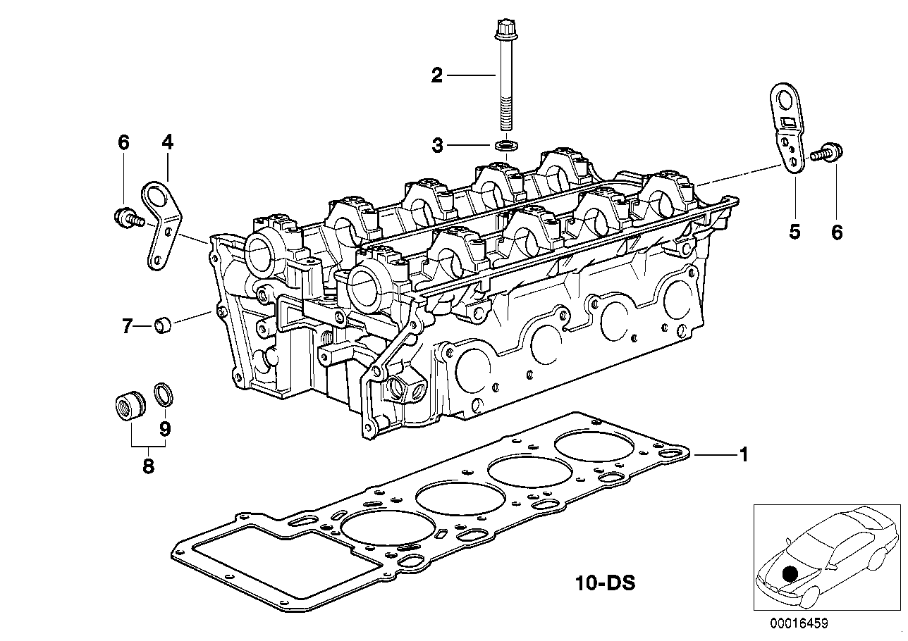 Прокладка ГБЦ (1,74 мм.) (1-4 цил.) (M62) BMW X5 E53 (1999-2006)