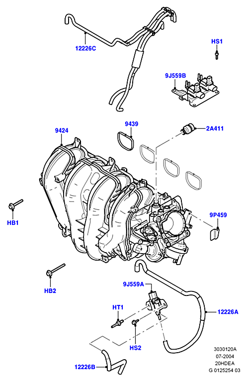 Прокладка впускного коллектора Ford Mondeo 4 (2007-2015)