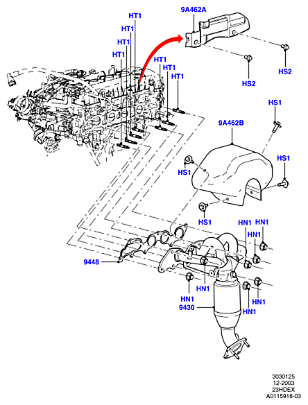 Прокладка выпускного коллектора Ford Mondeo 4 (2007-2015)