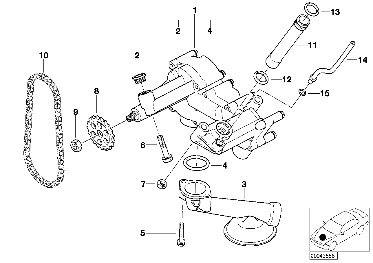 Цепь масляного насоса (M62) BMW X5 E53 (1999-2006)