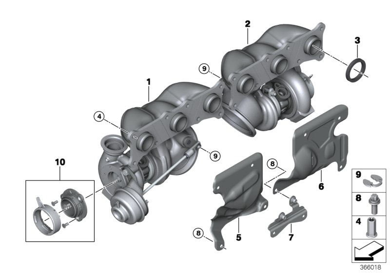 Прокладка выпускного коллектора BMW X6 E71 (2008-2014)