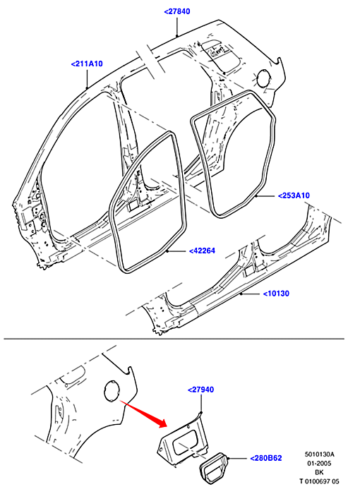 Крыло заднее правое Ford Fusion (2002-2012)