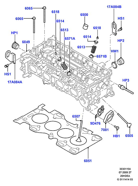 Прокладка ГБЦ Ford Mondeo 4 (2007-2015)