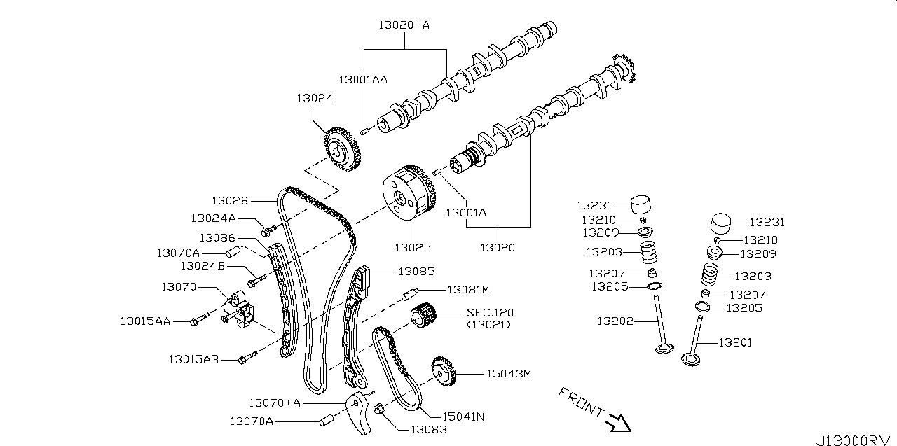 Натяжитель малой цепи ГРМ Nissan Sentra B17 (2012-2017)