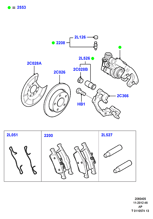 Скоба суппорта заднего Ford Focus 2 (2005-2011)