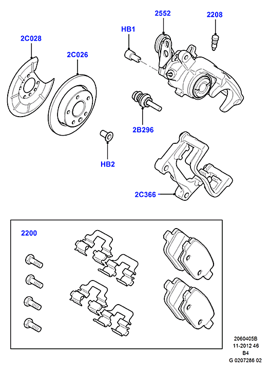 Скоба суппорта заднего Ford Mondeo 4 (2007-2015)