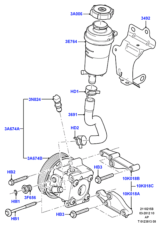 Насос ГУРа в сборе Ford Focus 2 (2005-2011)