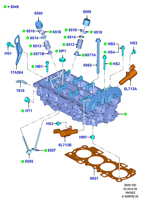 Прокладка ГБЦ Ford Fiesta 6 (2008-2012)