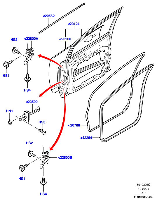 Дверь передняя правая Ford Focus 2 (2005-2011)