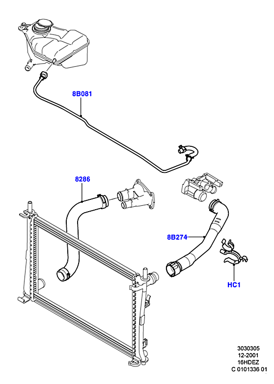 Патрубок радиатора верхний Ford Fusion (2002-2012)