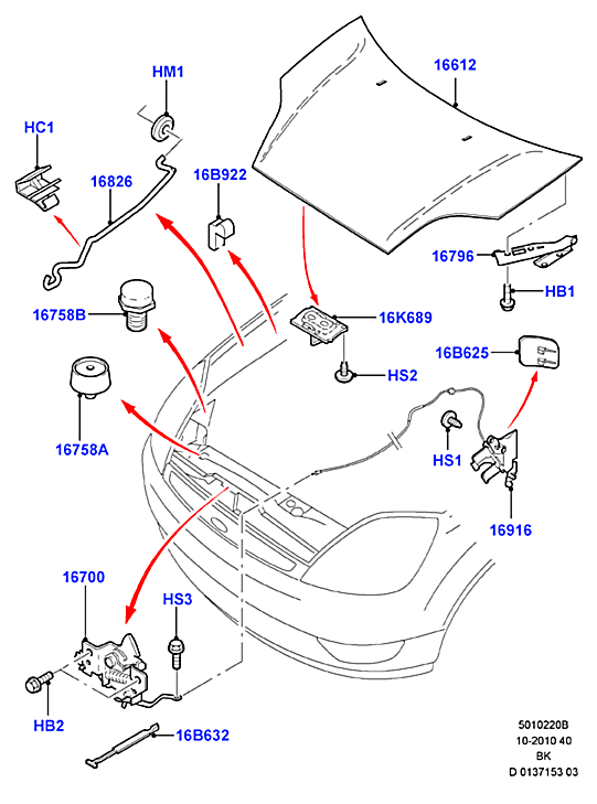 Капот Ford Fusion (2002-2012)