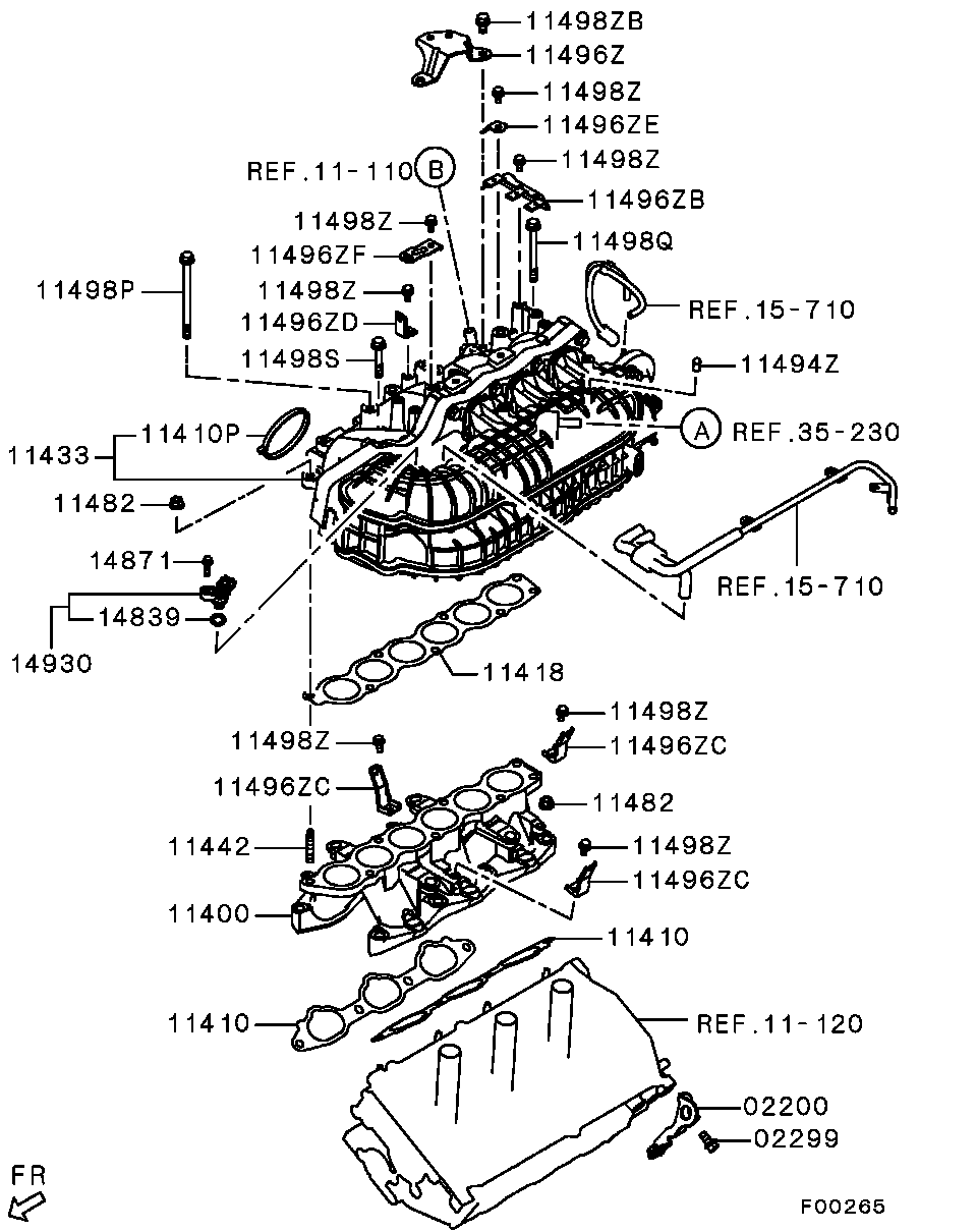 Прокладка впускного коллектора (3.0L) Mitsubishi Outlander XL (2007-2012)