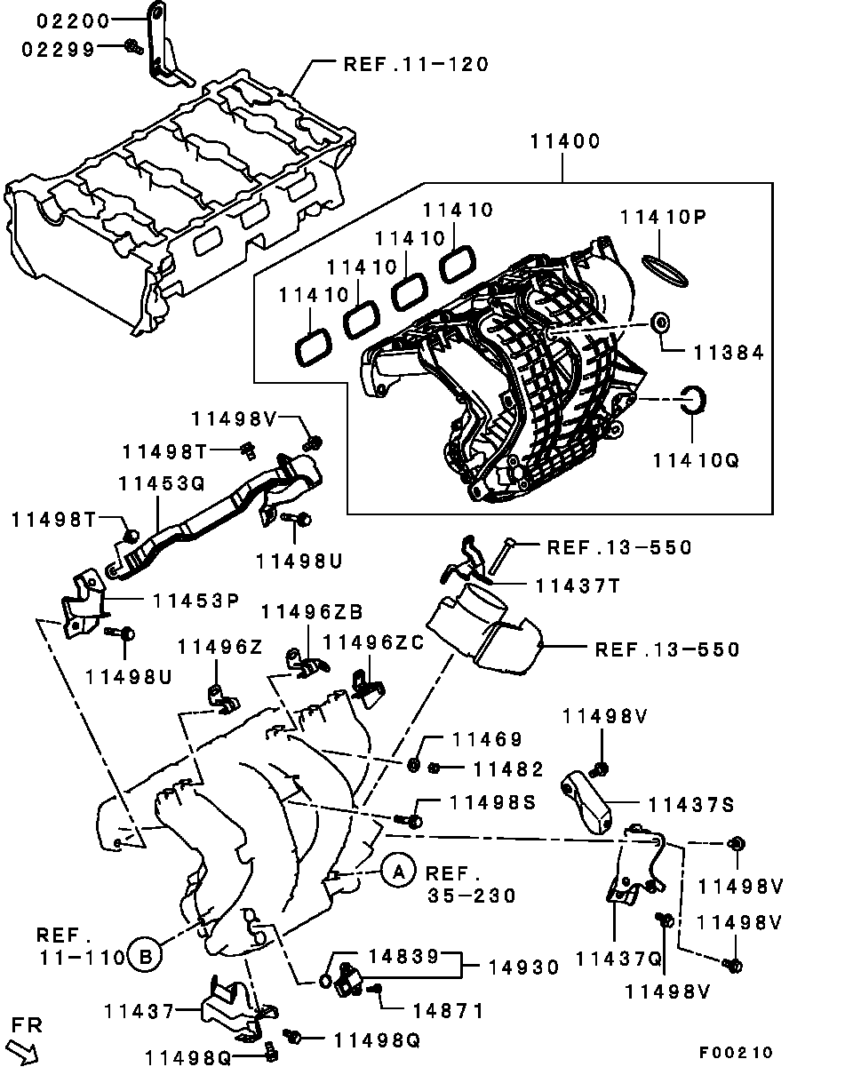 Прокладка впускного коллектора Mitsubishi ASX (2010-н.в.)