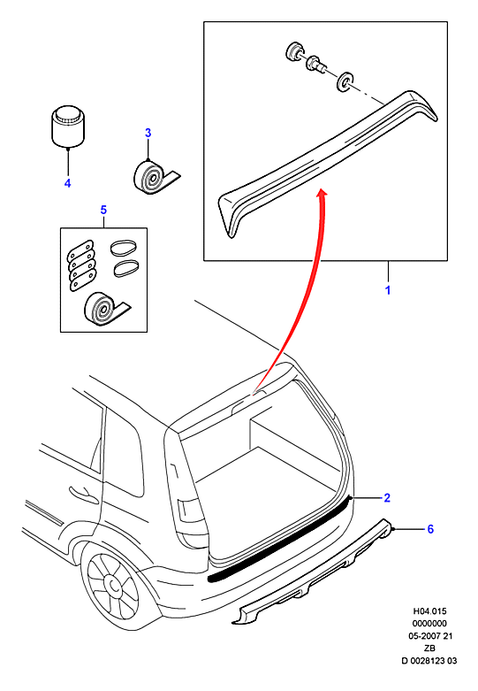 Накладка бампера заднего Ford Fusion (2002-2012)