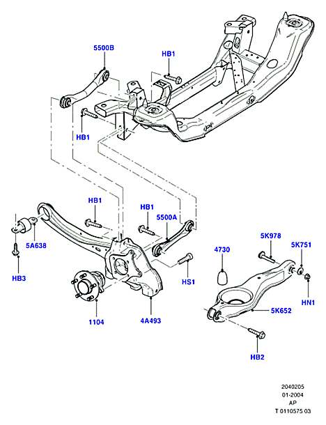 Рычаг задней подвески верхний Ford Focus 2 (2005-2011)