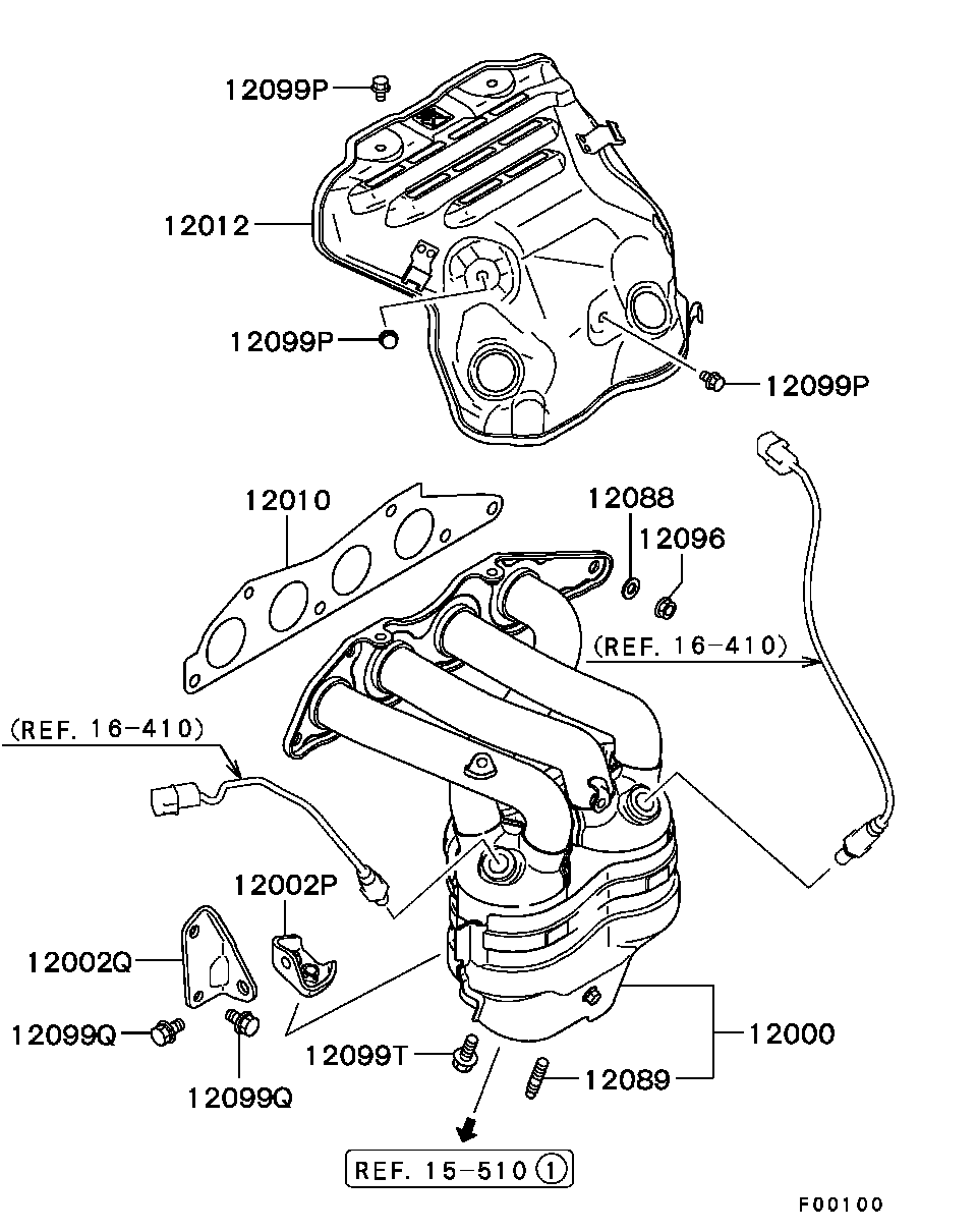 Прокладка выпускного коллектора (2.4L) Mitsubishi Outlander 1 (2003-2007)