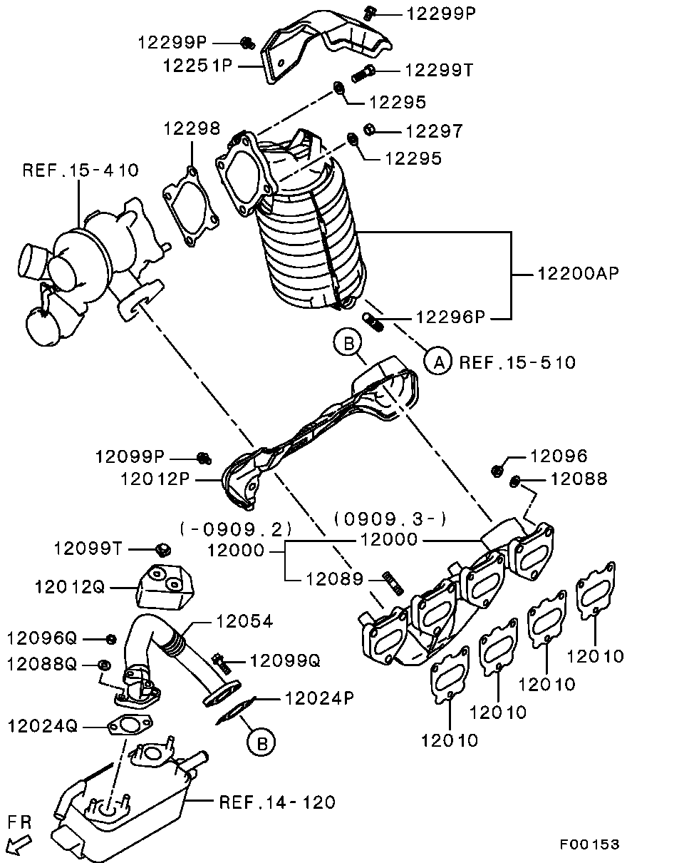 Прокладка выпускного коллектора (3.2L) Mitsubishi Pajero 4 (2006-н.в.)