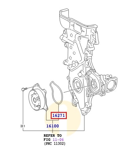 Прокладка водяного насоса (помпы) Toyota Rav 4 III (2005-2013)