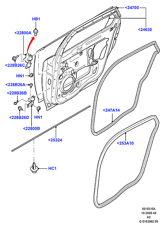 Дверь задняя правая Ford Mondeo 4 (2007-2015)