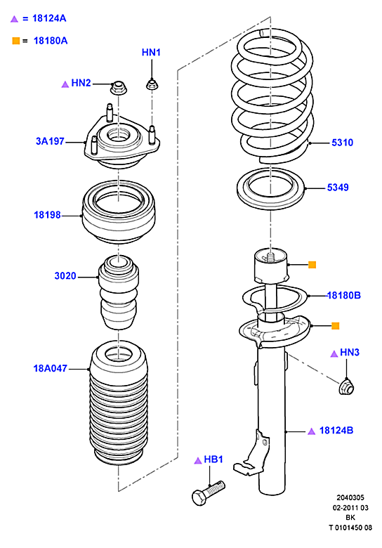 Отбойник амортизатора переднего Ford Fusion (2002-2012)