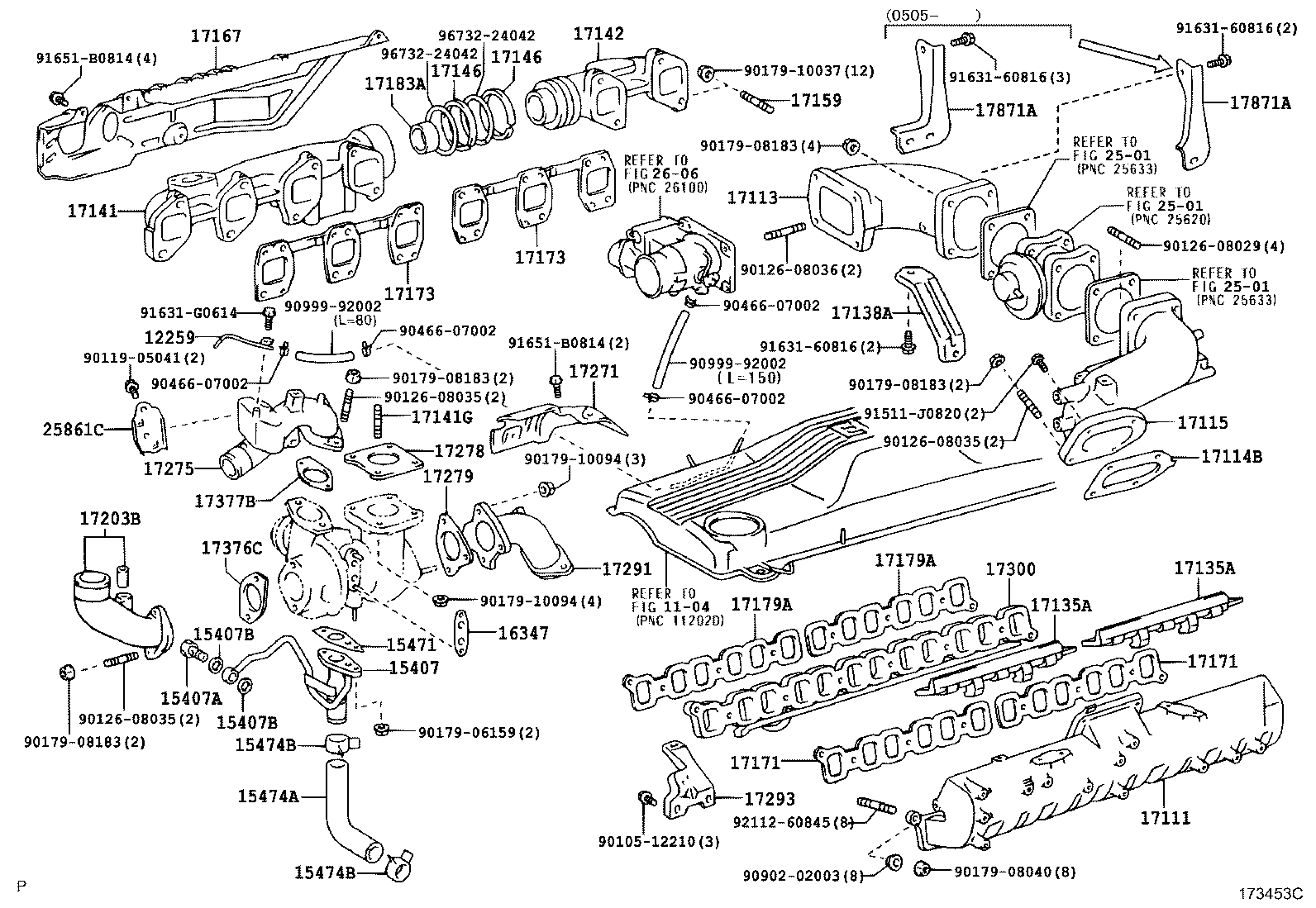 Прокладка впускного коллектора Toyota L Cruiser 100 (2002-2007)