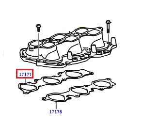 Прокладка впускного коллектора №1 Toyota Prado 120 (2002-2009)