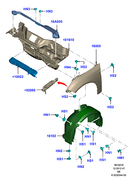 Крыло переднее левое Ford Focus 3 (2011-н.в.)