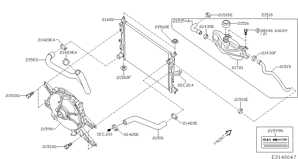 Бачок расширительный Nissan Note (2005-2014)