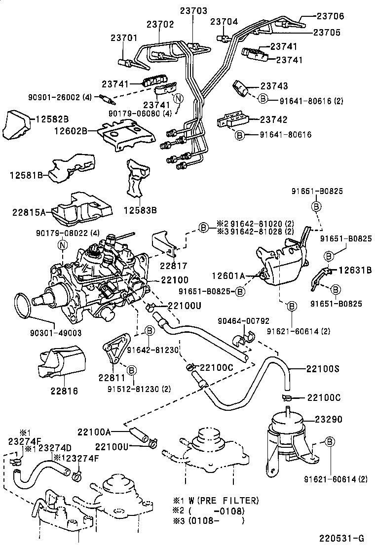 Насос топливный в сборе Toyota L Cruiser 100 (2002-2007)