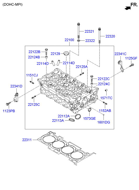 Прокладка ГБЦ Hyundai ix35 (2009-2015)