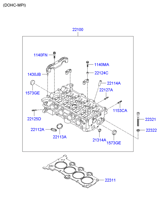 Прокладка ГБЦ Hyundai i30 I (2007-2012)