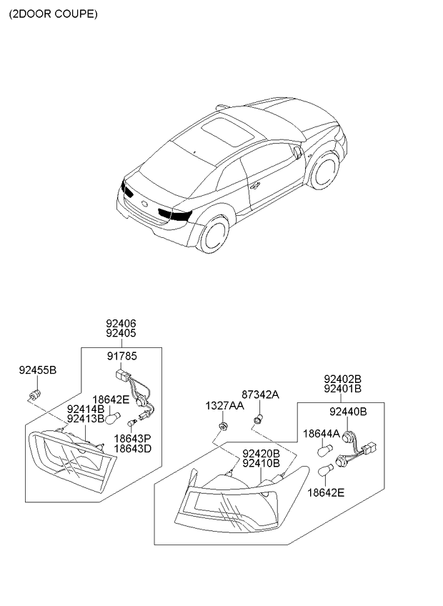 Фонарь левый наружный KIA Cerato 2 (2009-2013)