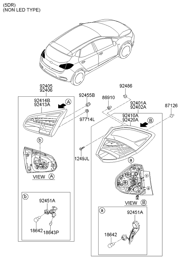 Фонарь левый наружный KIA Ceed 2 (2012-н.в.)