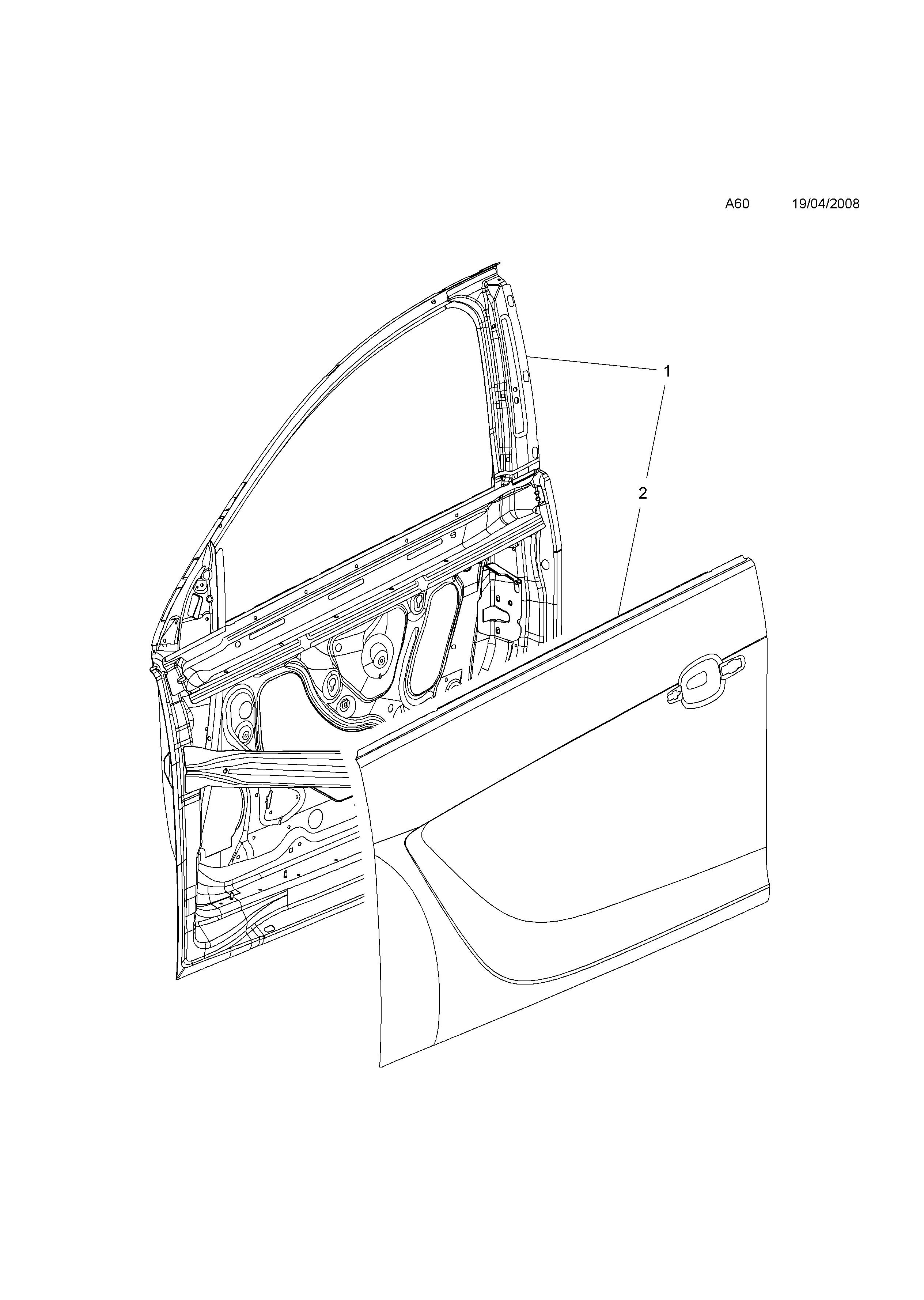 Дверь передняя правая Opel Insignia (2008-2016)