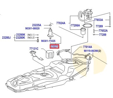 Насос топливный Toyota Rav 4 III (2005-2013)