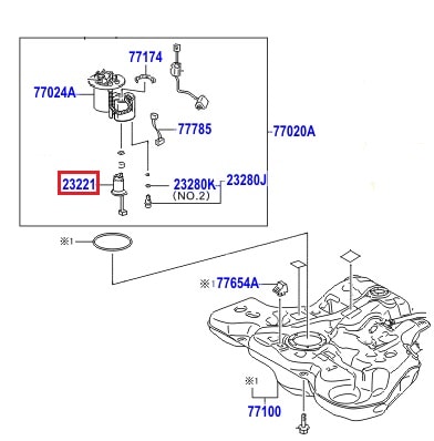 Насос топливный Toyota Corolla e150 (2006-2012)