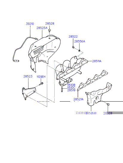 Прокладка выпускного коллектора Hyundai Sonata 4 (2001-2012)