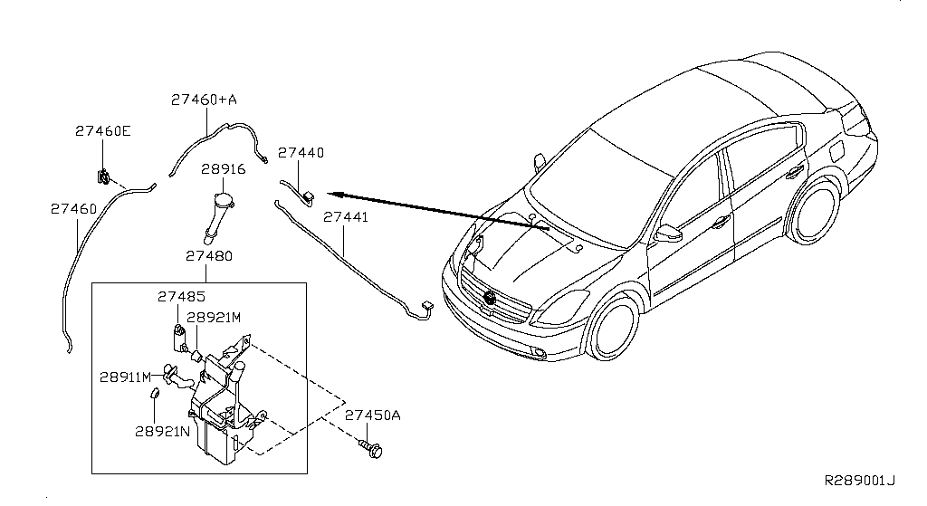 Насос омывателя Nissan Tiida C11 (2004-2014)