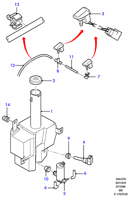 Насос омывателя Ford Fiesta 5 (2001-2008)