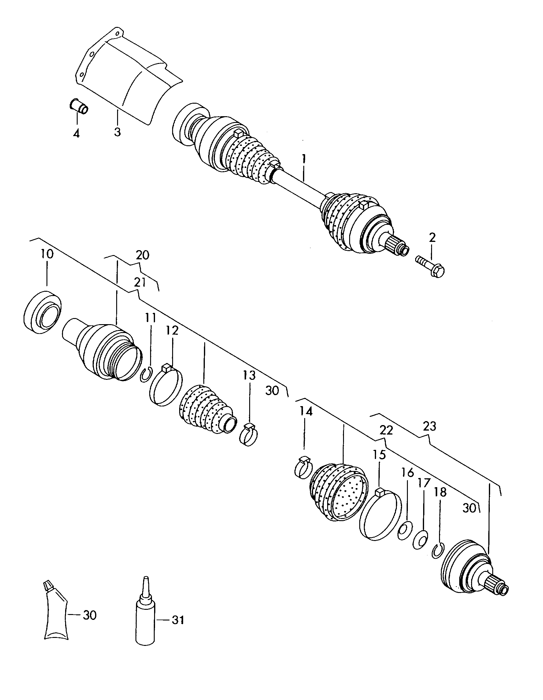 Пыльник ШРУСА переднего внутреннего Volkswagen Tiguan 1 (2007-2016)