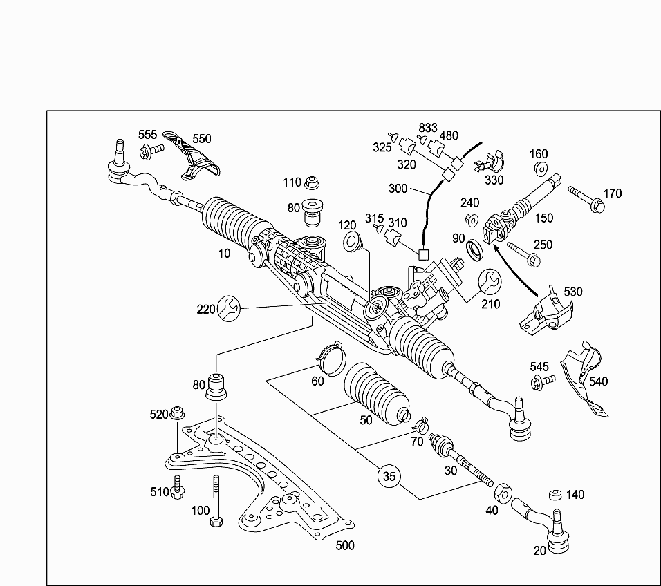 Пыльник рулевой рейки левый Mercedes E-klass W211 (2006-2009)