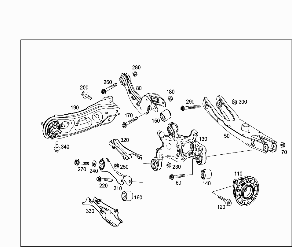 Рычаг задней подвески верхний поперечный Mercedes B-klass W246 (2011-н.в.)