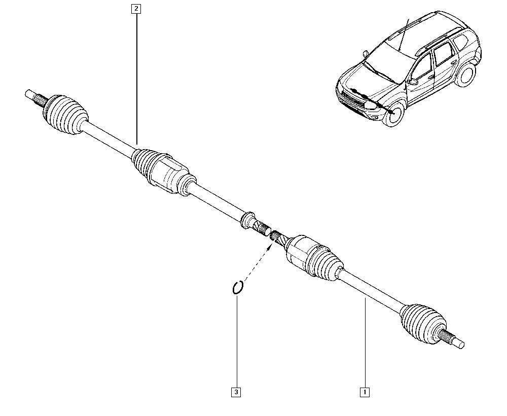 Привод левый в сборе Renault Duster (2011-н.в.)