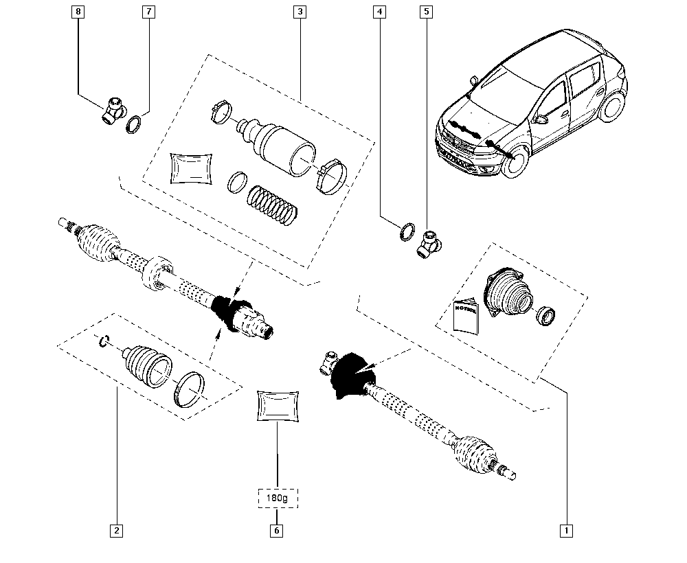 Трипод привода переднего Renault Sandero 2 (2014-н.в.)