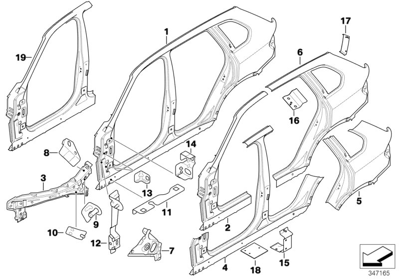 Крыло заднее левое BMW X5 E70 (2006-2014)