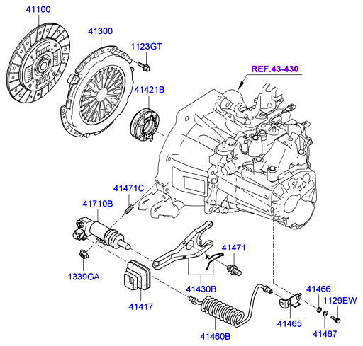 Цилиндр сцепления рабочий Hyundai i30 I (2007-2012)