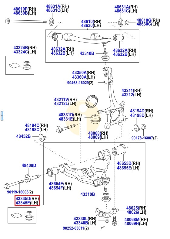 Пыльник шаровой опоры нижнего рычага Toyota Prado 150 (2009-н.в.)