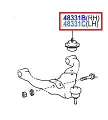 Отбойник передней подвески Toyota Prado 120 (2002-2009)